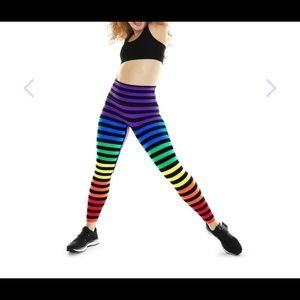 K-Deer Dana Stripe Sneaker Length high waisted  L